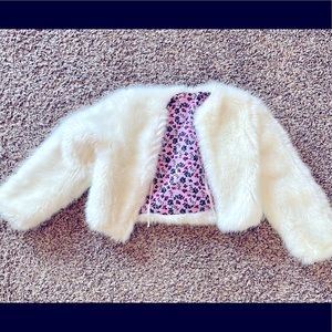 White Faux Fir Coat